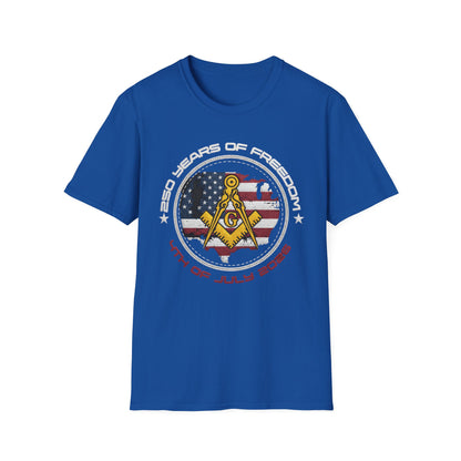 Masonic Emblem with American Flag 4th of July T-Shirt