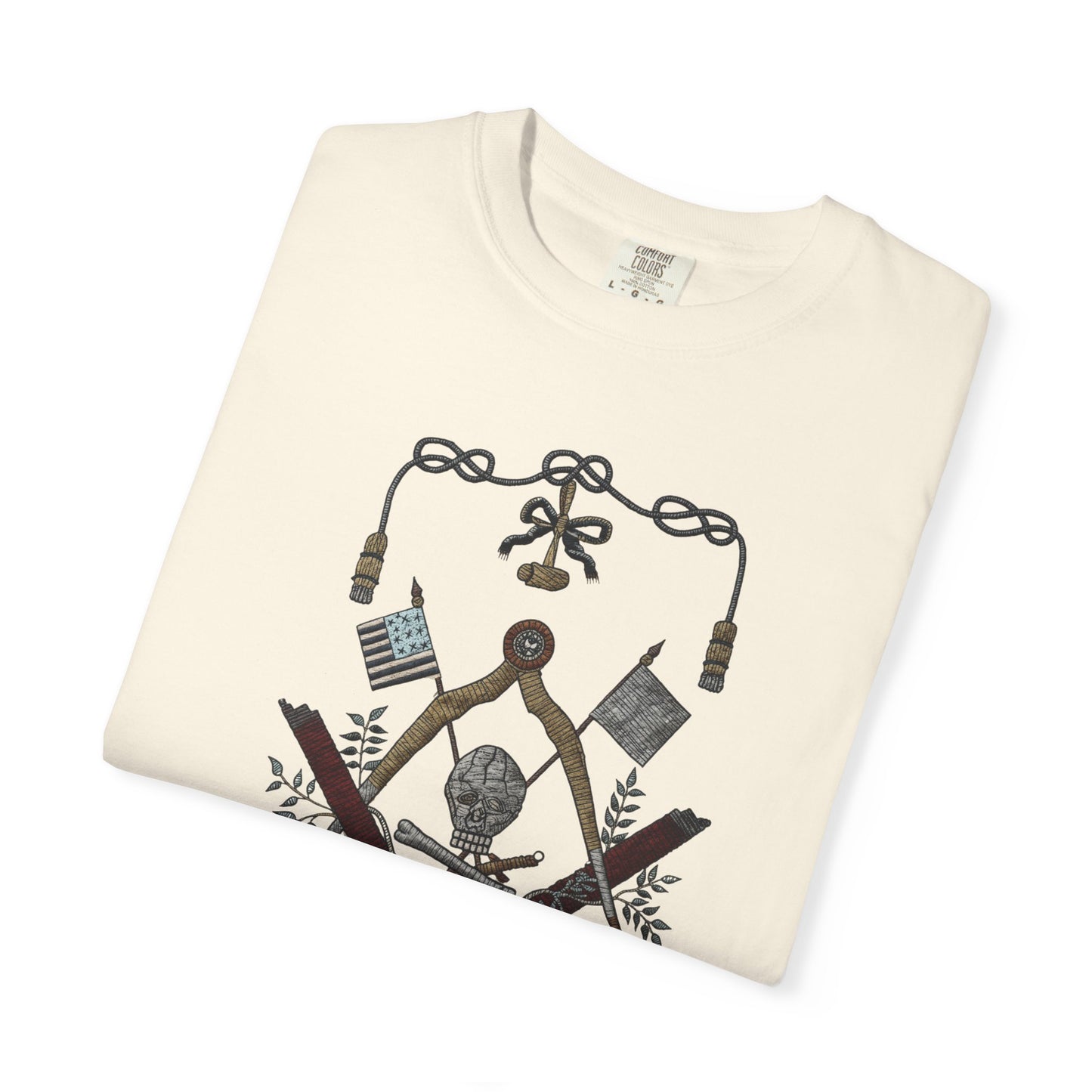 George Washington Masonic Apron Masonic Emblem T-shirt | Square Compass, Skull & Vintage Flags