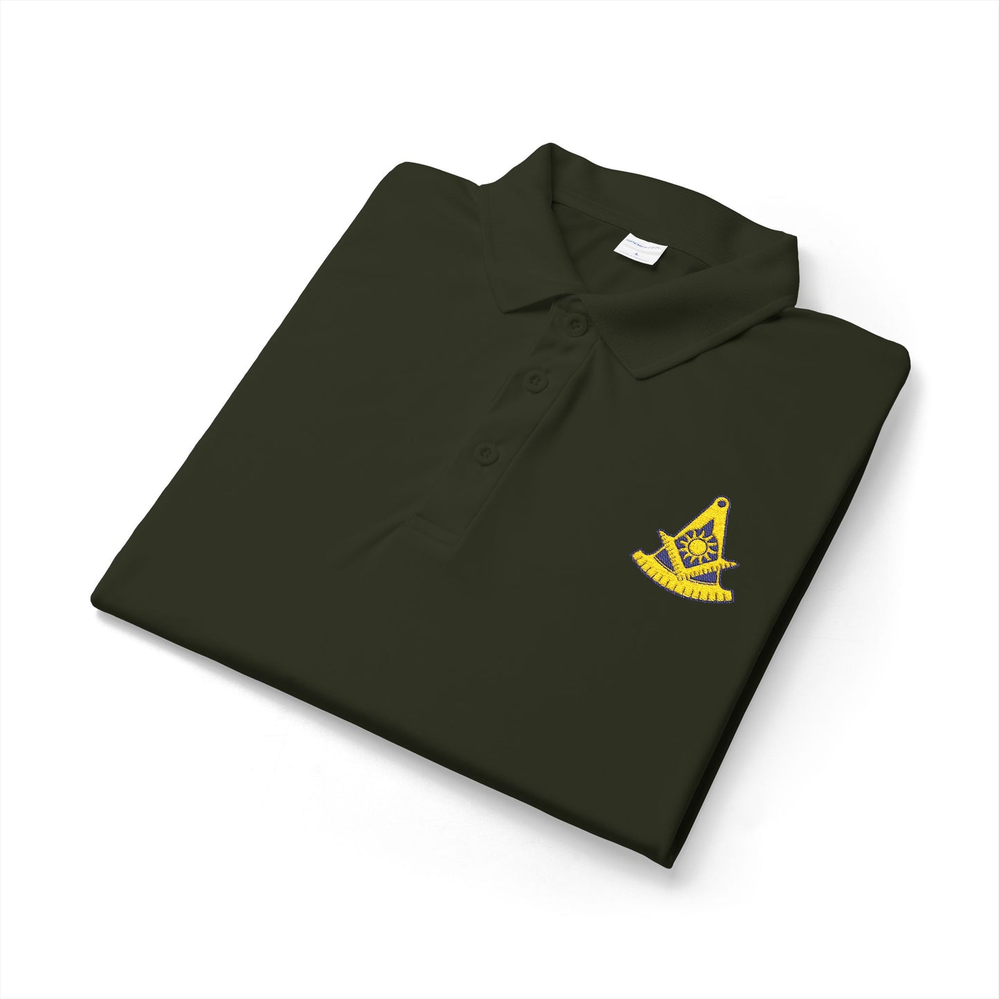 Embroidered Past Master Freemason Polo