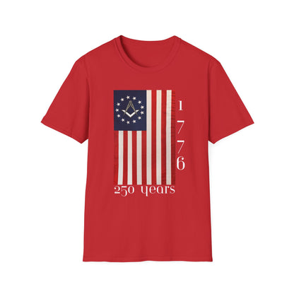 Masonic Betsy Ross Flag T-Shirt | 1776 250 Years