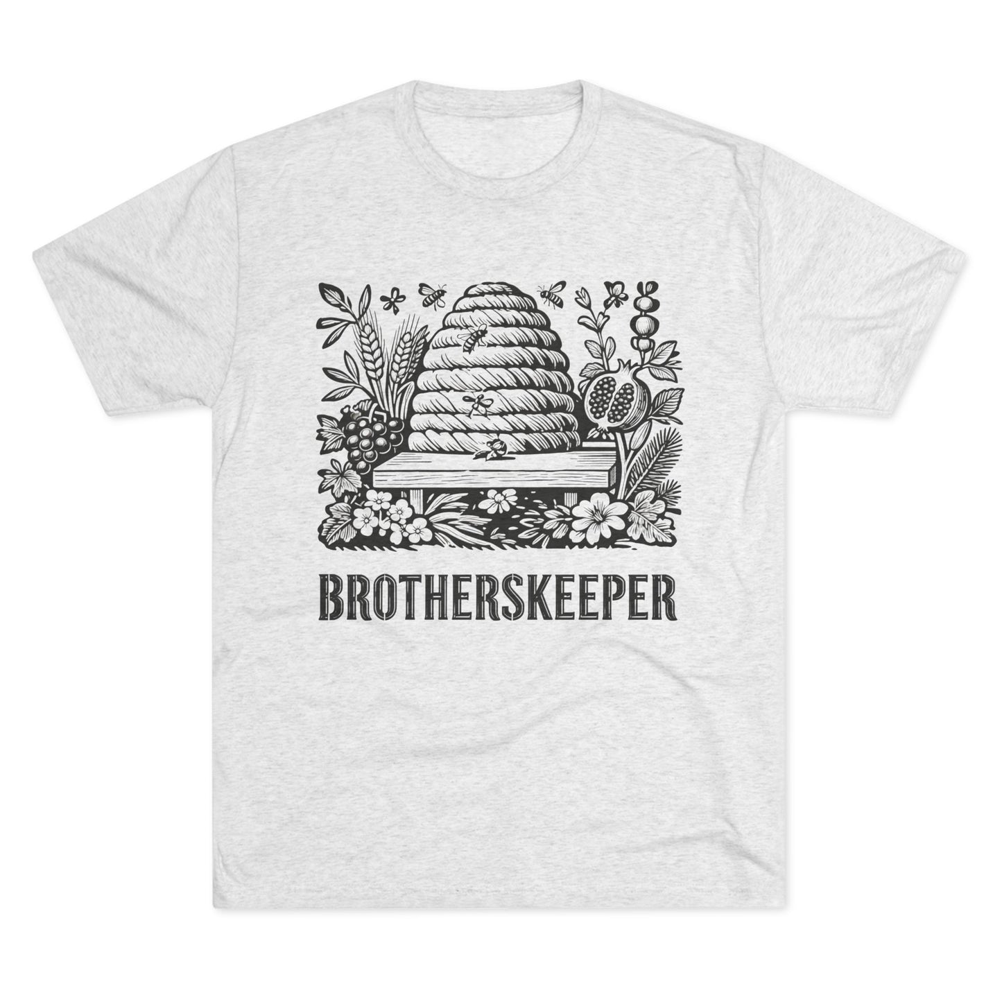 Brotherskeeper Bee Hive Graphic Tee — Vintage Floral Brotherhood Shirt